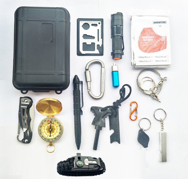 Набір інструментів першої необхідності туристичний (15 речей) - для автокемпінгу, аварійні приналежності, аптечка туриста - зображення 2