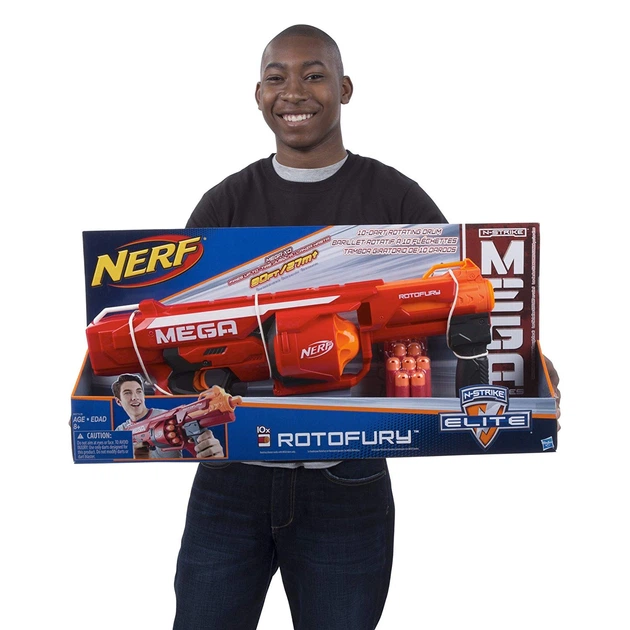 Бластер Нерф Мега Ротофьюри Nerf N-Strike MEGA RotoFury Blaster