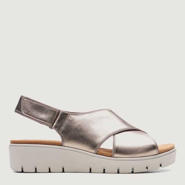 Женские босоножки Clarks 2614-1689 37 (22.9 см) Серебристые ...