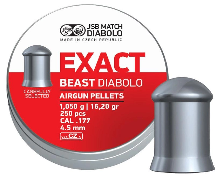 Кулі пневматичні JSB Diabolo Exact Beast 1.05 гр 250 шт - зображення 1