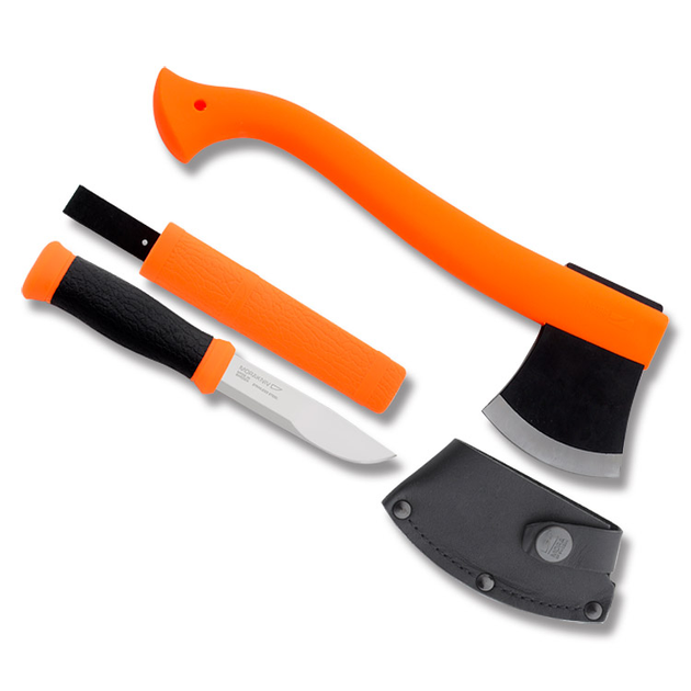 Набір Morakniv Outdoor Kit Orange Ніж Outdoor 2000+Сокира Camping axe Нержавіюча сталь Помаранчевий - изображение 2