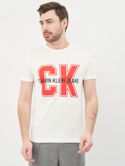 Футболка бавовняна довга чоловіча Calvin Klein Jeans 10561.2 S Молочна від Rozetka на платформі USKIDKA Акція на Футболка бавовняна довга чоловіча Calvin Klein Jeans 10561.2 S Молочна від Rozetka
