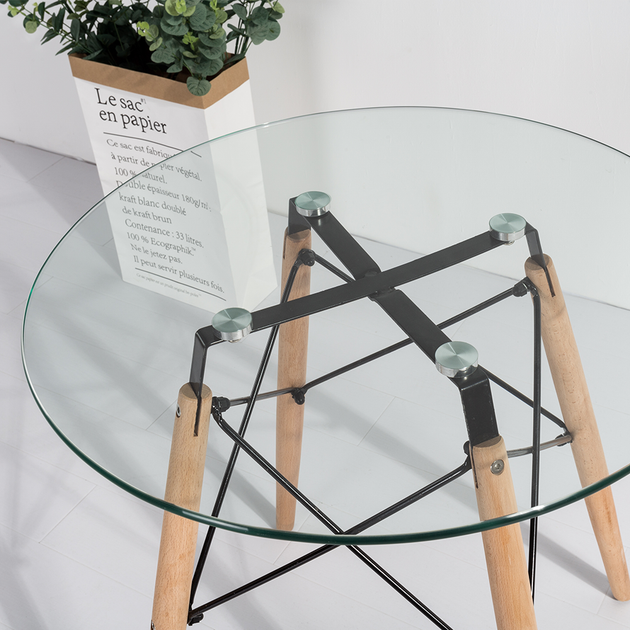 Стол обеденный Имз Eames 80 см стекло - изображение 3