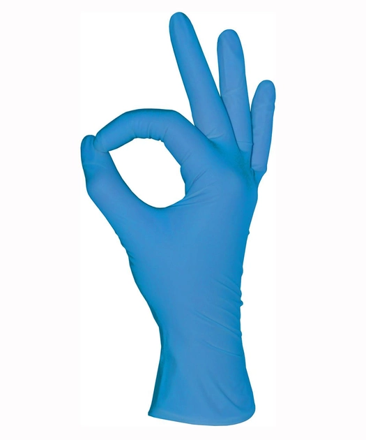 Перчатки нитриловые, голубые, L (100шт), Mediok Nitrile Optima - изображение 2