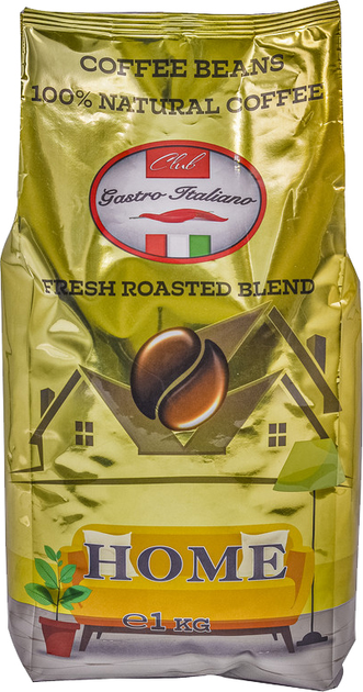 Акция на Кава в зернах свіжообсмажена Gastro Italiano Home 1 кг от Rozetka