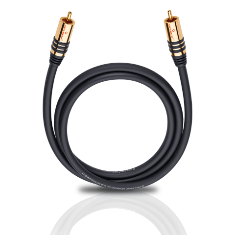 Сабвуферний кабель RCA-RCA Oehlbach NF 200 Subwoofercable 2,0m Black - зображення 2