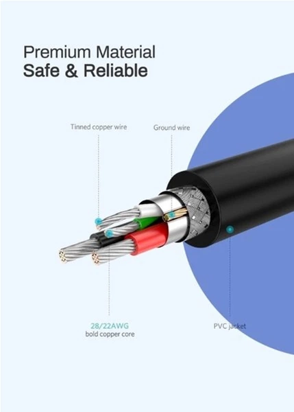 Kabel synchronizacyjny Ugreen US289 USB - Micro USB Cable 2 m Black (6957303861385) - obraz 4