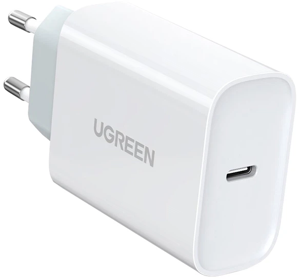 Сетевое зарядное устройство Ugreen CD127 Type-C PD 30 Вт White (UGR-70161) - Фото 1 Сетевое зарядное устройство Ugreen CD127 Type-C PD 30 Вт White (UGR-70161) - изображение 1