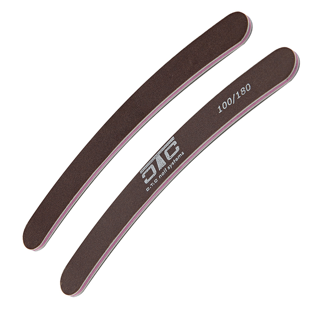 Пилка C.T.C Nail Systems бумеранг 100/180 коричневая полиуретан от ...