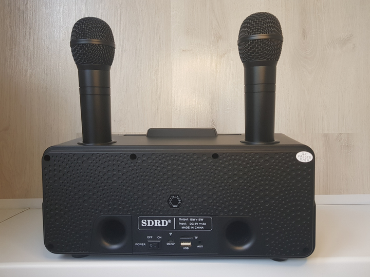 Портативна система Караоке з двома мікрофонами SDRD SD 309 Чорна - зображення 6