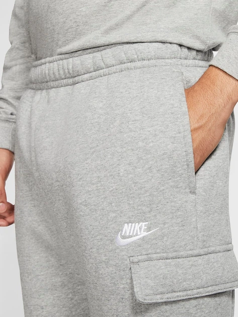 Spodnie dresowe męskie ocieplane Nike M Nsw Club Pant Cargo Bb CD3129-063 2XL Szare (193147747409) - obraz 4