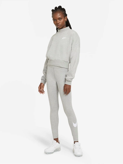 Спортивні легінси жіночі Nike W Nsw Essntl Gx Mr Lggng Swsh CZ8530-063 S Сірі (194502821659) - зображення 3