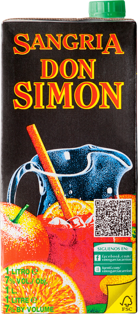 Вино ароматизированное Don Simon Sangria красное сладкое 1 л ...
