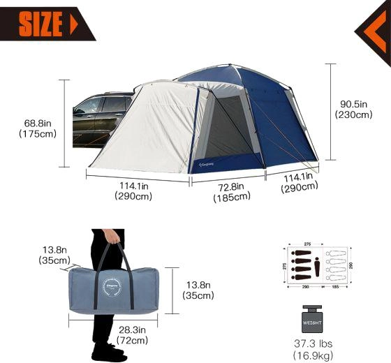 Палатка KingCamp Meifi Plus KT4083 Blue/Beige (KT4083_BLUE/BEIGE) 