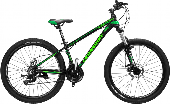 Велосипед CrossBike Leader 15" 26" 2021 Black-green (26CJPr21-003515 ...