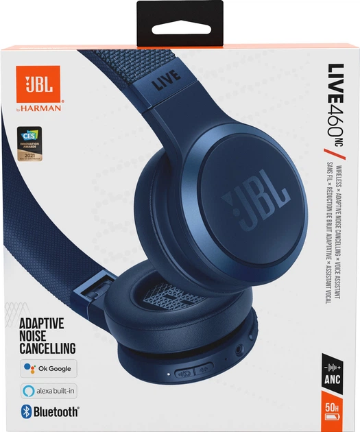 Навушники JBL LIVE 460 NC Blue (JBLLIVE460NCBLU) - зображення 2