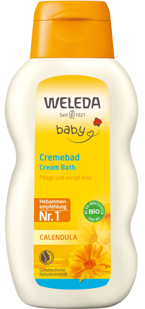 Молочко для купання немовлят Weleda Календула 200 мл (4001638096591/4001638523141) - зображення 1