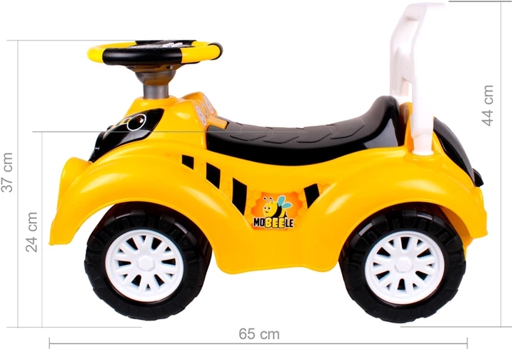 Jeździk Technok Auto na spacery Żółto-czarny (4823037606689) - obraz 5