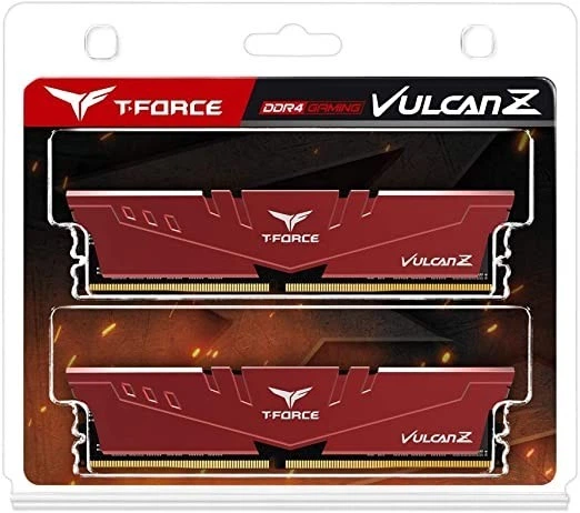 Память DDR4 8Gb x 2 (16Gb Kit), 3600 MHz, Team Vulcan Z, Red