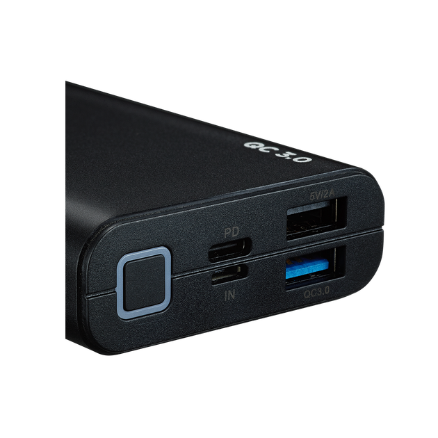 Універсальна мобільна батарея Canyon 10000mAh QC3.0 Black (CND-TPBQC10B) - зображення 3