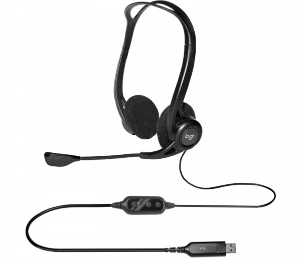 Наушники Logitech pc Headset 960 usb (981-000100) - Фото 4 Наушники Logitech pc Headset 960 usb (981-000100) - изображение 4