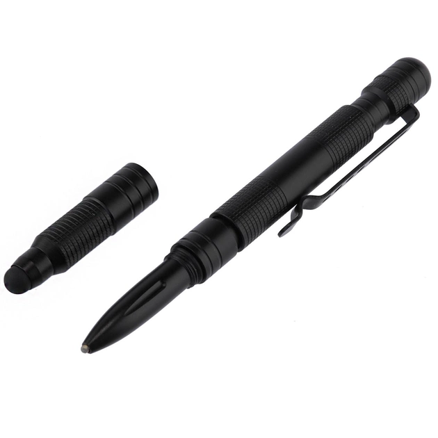 Ручка тактична MFH "Tactical-Profi" зі стилусом і ключем від наручників чорна (37545) - зображення 2