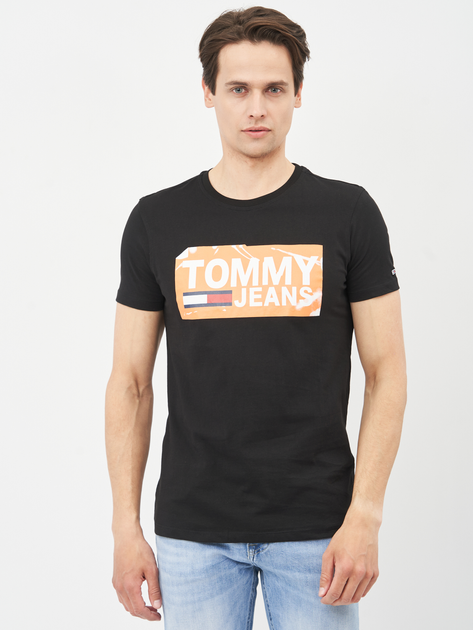 Акция на Футболка Tommy Jeans 10639.1 M (46) Чорна от Rozetka