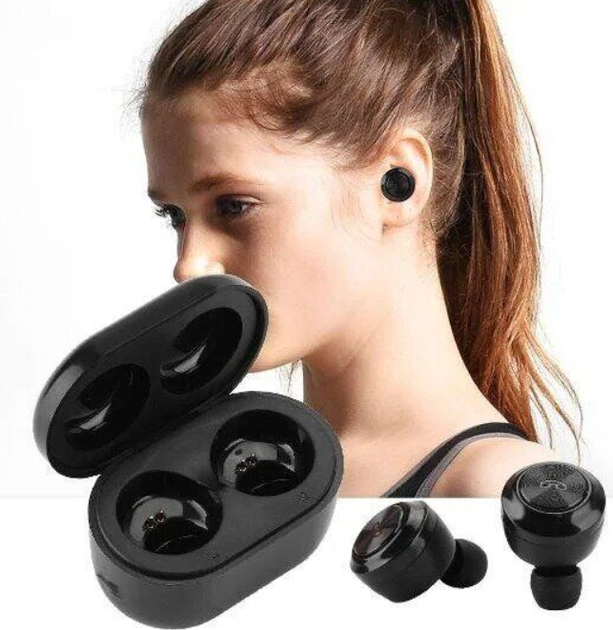 Беспроводные вакуумные Bluetooth наушники Air Twins A6 TWS гарнитура с боксом для зарядки - изображение 2