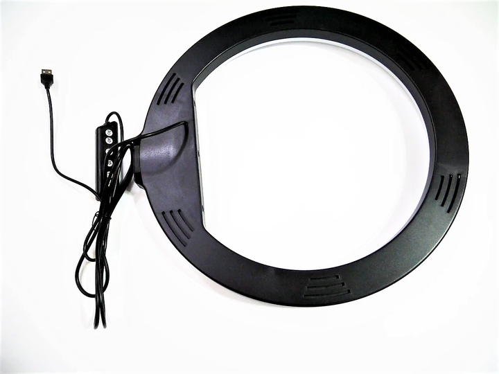 Кольцевая LED лампа селфи подсветка набор блогера Ring Light RGB MJ36-36см USB с 3 креплениями для телефона - изображение 10