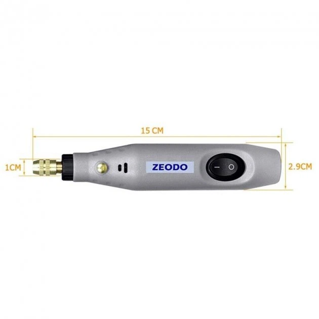 Электрический гравер с насадками по дереву и металлу Zeodo ZD6000 Серый (ZD6000) - изображение 2