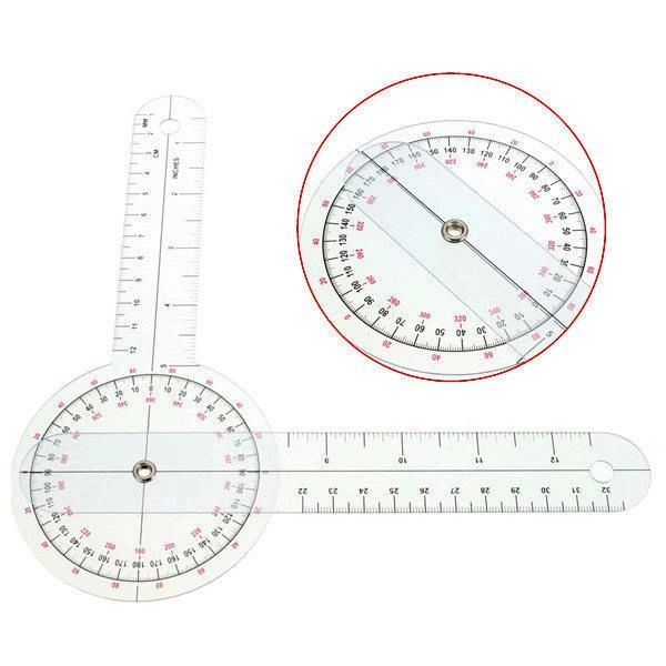 Гониометр линейка для измерения подвижности суставов 320 мм 360° - изображение 6
