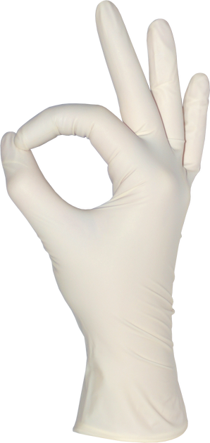 Рукавички Латексні Неопудрені MEDIOK Білі М (100 шт) - зображення 2