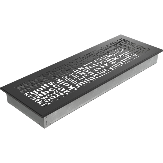 Вентиляційна решітка Kratki ABC чорна 17x49 - зображення 2