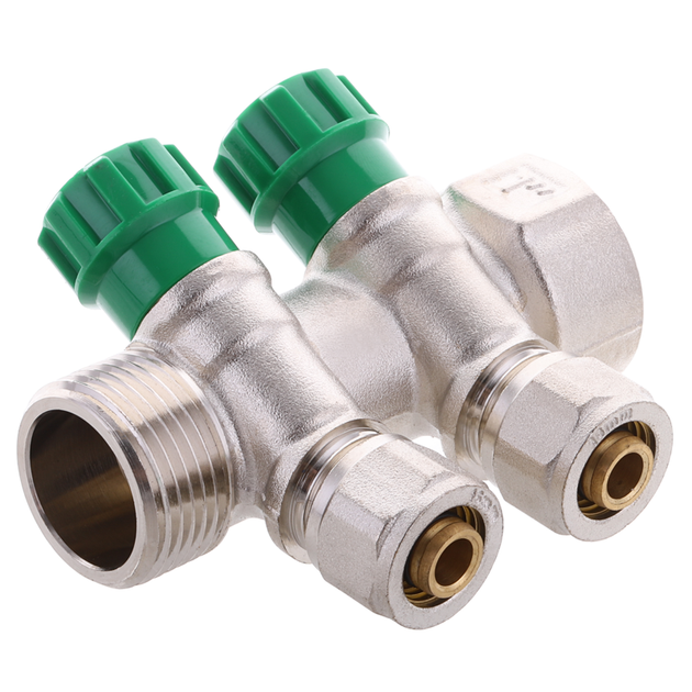 Коллектор вентильный с фитингом KOER KR.1124-2 1”x2 WAYS (KR2832) - изображение 3