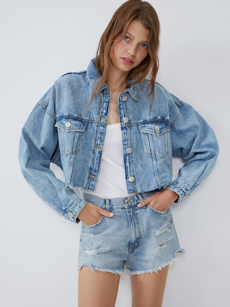 Джинсова куртка Zara 3643/529/400-ACXD XL Синя