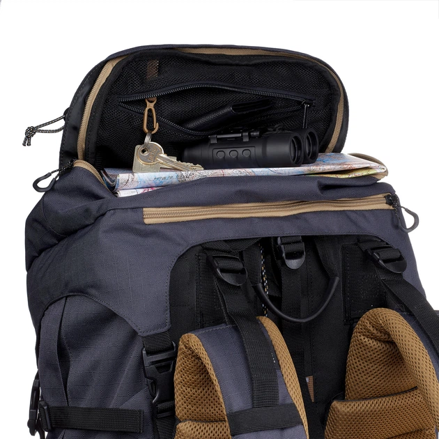Рюкзак для треккинга в горах мужской Forclaz TREK 900 Symbium 70 + 10 л Черный (2555962) - изображение 8