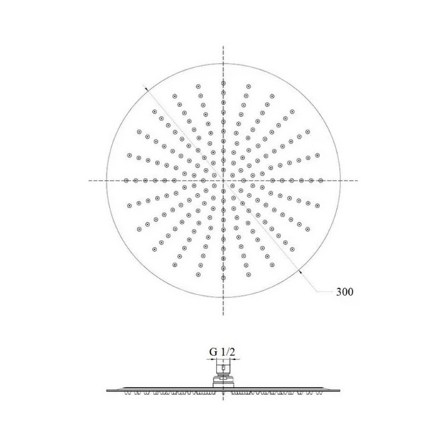 Лейка для верхнего душа Lidz Niagara 130 300 мм округлая LDNIA130NKS32451 Chrome - Фото 2 Лейка для верхнего душа Lidz Niagara 130 300 мм округлая LDNIA130NKS32451 Chrome - изображение 2