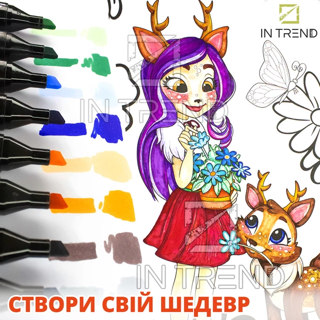 Набор скетч маркеров TouchCool 80 шт. качественные двусторонние профессиональные фломастеры для художников в сумке - Фото 9 Набор скетч маркеров TouchCool 80 шт. качественные двусторонние профессиональные фломастеры для художников в сумке - изображение 9