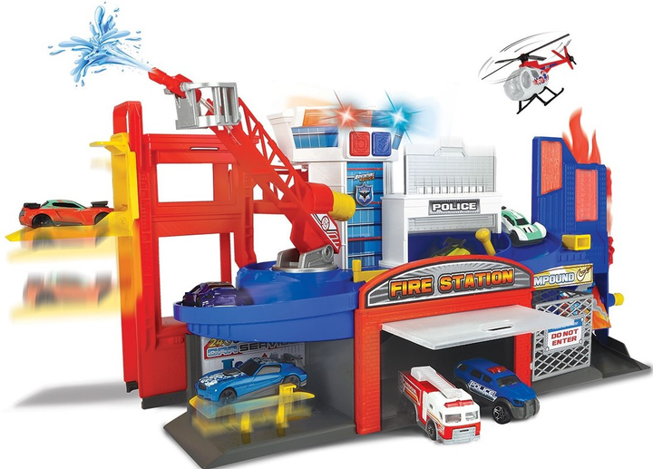 Toy fire clearance station playset