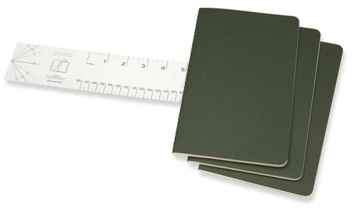 Набір зошитів Moleskine Cahier середній 13 х 21 см нелінований зелений - изображение 2