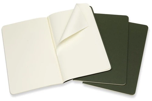 Набір зошитів Moleskine Cahier середній 13 х 21 см нелінований зелений - изображение 3