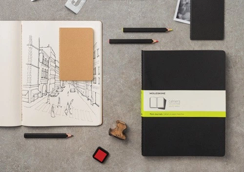Набір зошитів Moleskine Cahier XXL 21,6 х 27,9 см нелінований чорний - изображение 5