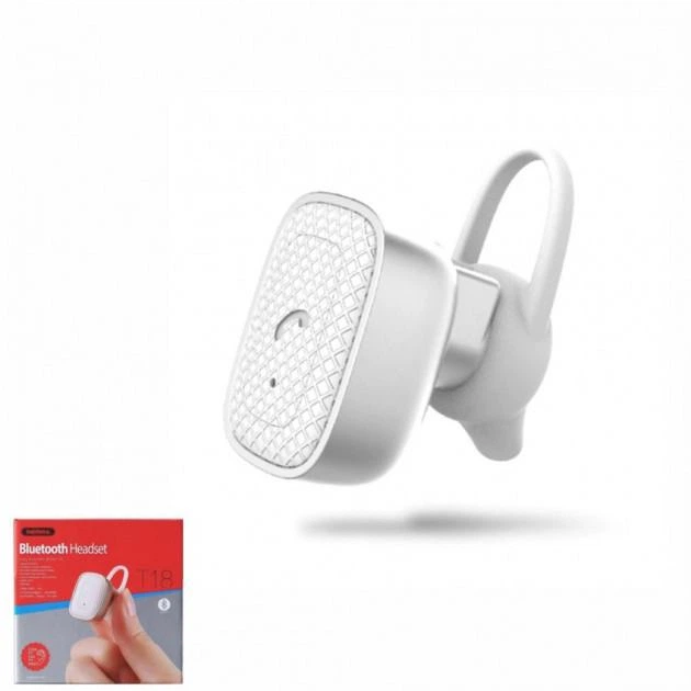 Bluetooth гарнитура Remax RB-T18-White - Фото 1 Bluetooth гарнитура Remax RB-T18-White - изображение 1