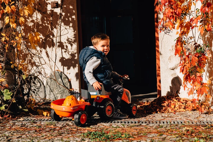 Jeździk dla dzieci Falk 260C Kubota z przyczepą Pomarańczowy (3016200026037) - obraz 6
