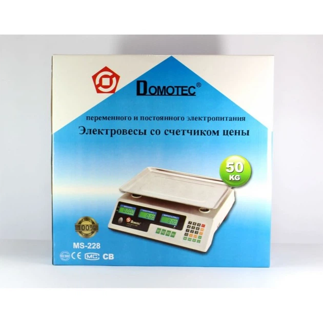 Торговые электронные весы Domotec MS-228 6V до 50 кг - изображение 2