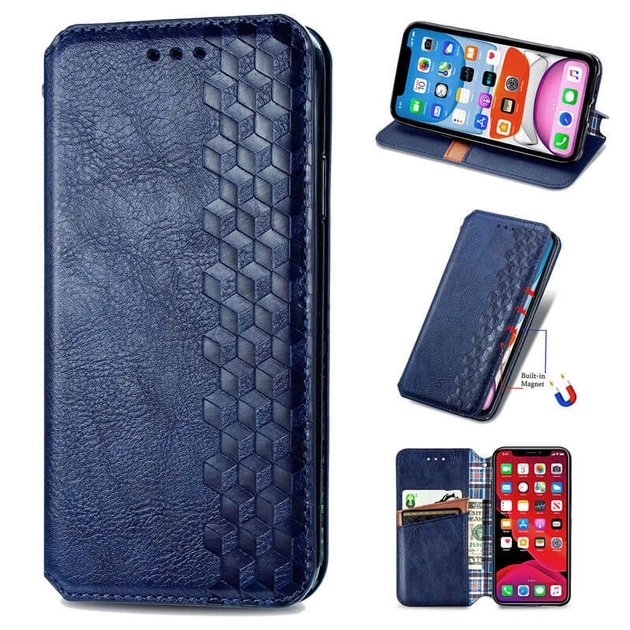 Кожаный чехол-книжка GETMAN Cubic (PU) для Xiaomi Redmi Note 9s / Note 9 Pro / Note 9 Pro Max Синий Без бренда - Фото 6 Кожаный чехол-книжка GETMAN Cubic (PU) для Xiaomi Redmi Note 9s / Note 9 Pro / Note 9 Pro Max Синий Без бренда - изображение 6