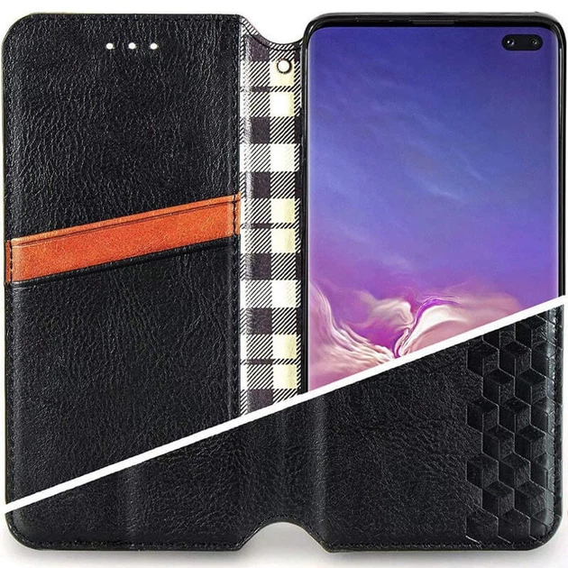 Кожаный чехол-книжка GETMAN Cubic (PU) для Xiaomi Mi 10T Lite / Redmi Note 9 Pro 5G Черный - изображение 3