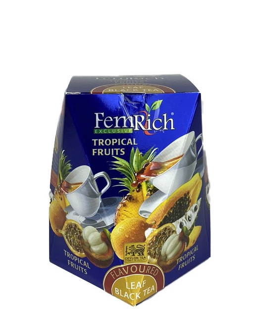 Чай Femrich Черный "ТРОПИЧЕСКИЕ ФРУКТЫ" 100г - Фото 1 Чай Femrich Черный "ТРОПИЧЕСКИЕ ФРУКТЫ" 100г - изображение 1