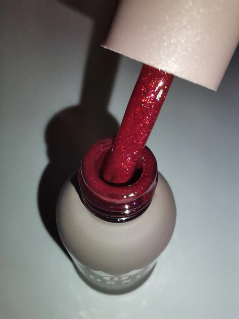 Гель-лак OXXI Professional Gel Polish №240 темна вишня з червоним шиммером 8 ml - зображення 2