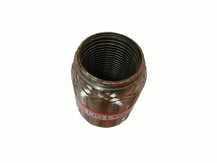 Гофра глушителя 76x150 3-х слойная усиленная Interlock (короткий фланец / нерж.сталь) EuroEx - Фото 2 Гофра глушителя 76x150 3-х слойная усиленная Interlock (короткий фланец / нерж.сталь) EuroEx - изображение 2